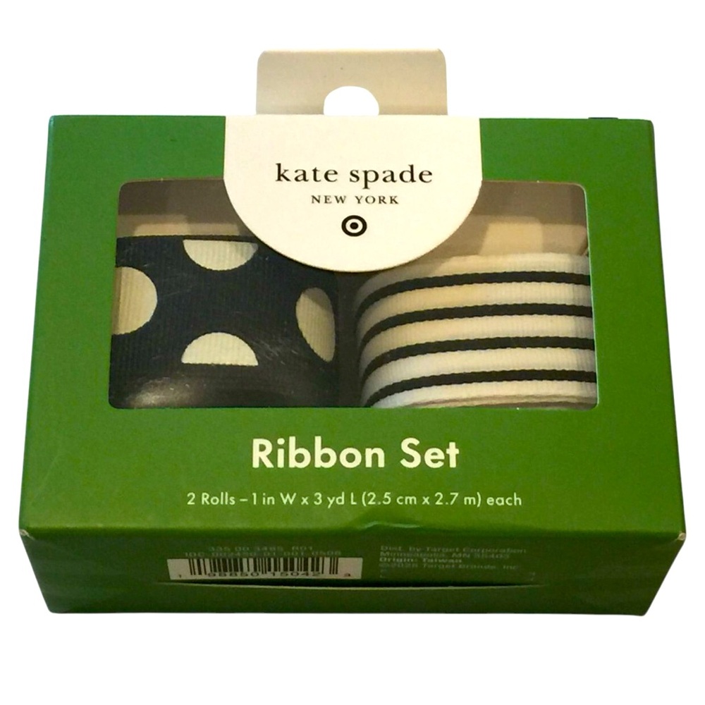Kate Spade x Target Polka.Dot & Stripe Navy/Cream Ribbon Set